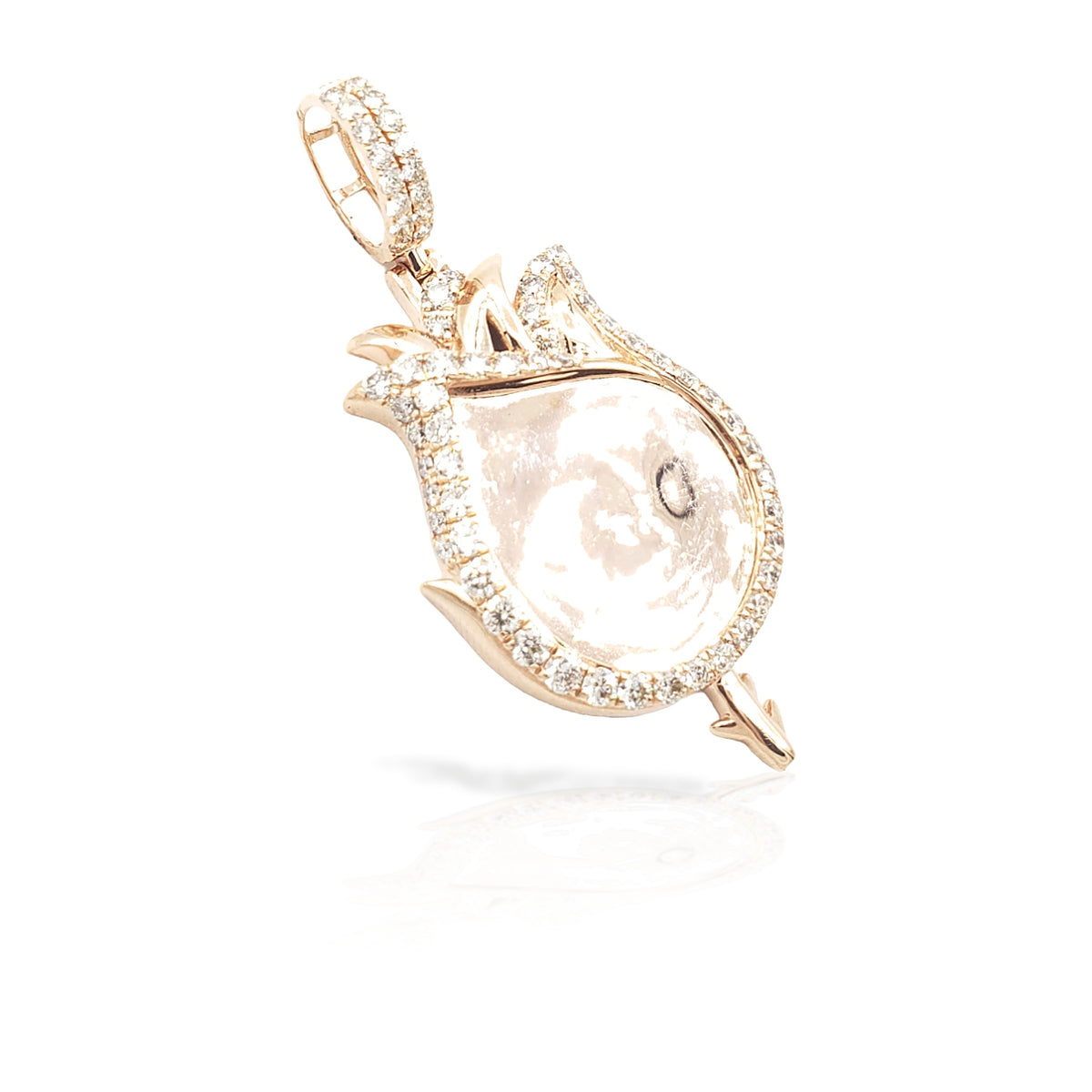 14K Flame Diamond Picture Pendant With 1.95 Carats Of Diamonds