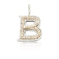 14K Gold Diamond Initial Pendant