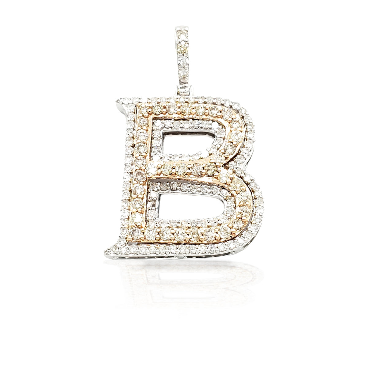 14K Gold Diamond Initial Pendant