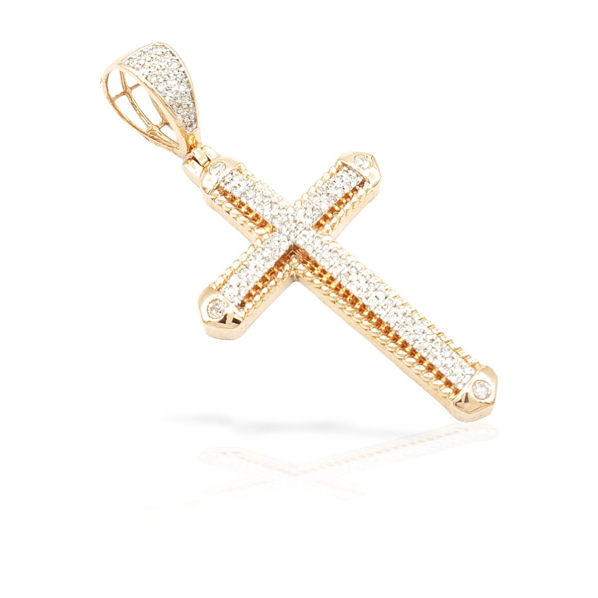 14K Diamond Cross With 0.78 Carats Of Diamonds