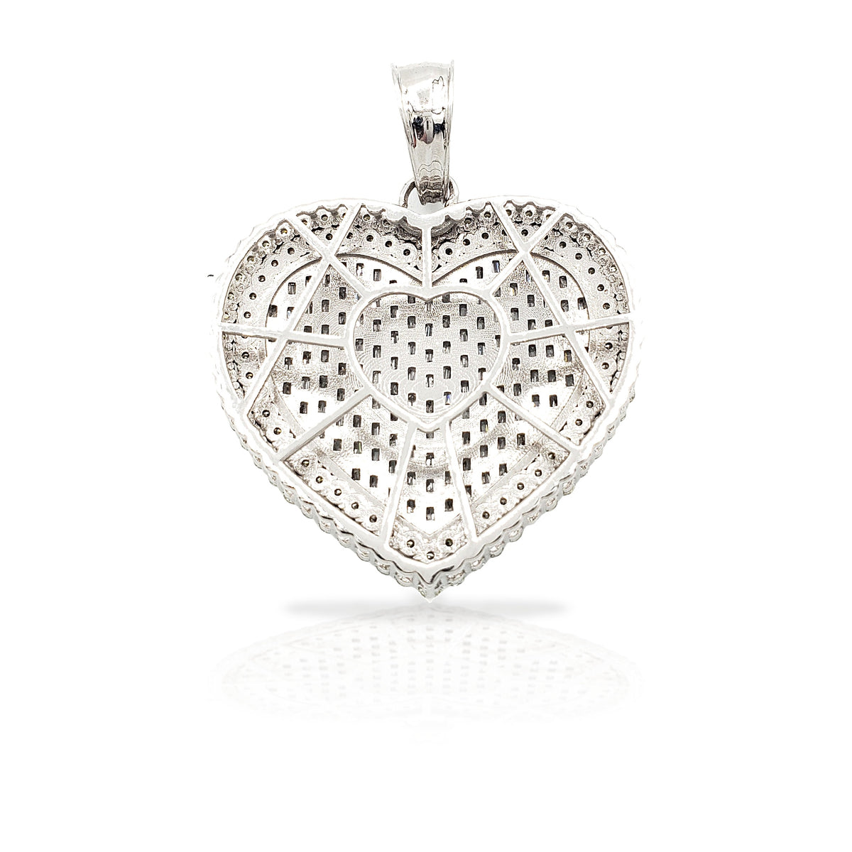14K Baguette Diamond Heart With 4.23 Carats Of Diamonds