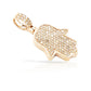 14K Diamond Hamsa With 1.03 Carats Of Diamonds