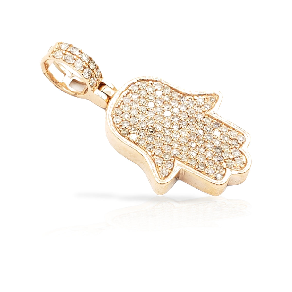 14K Diamond Hamsa With 1.03 Carats Of Diamonds