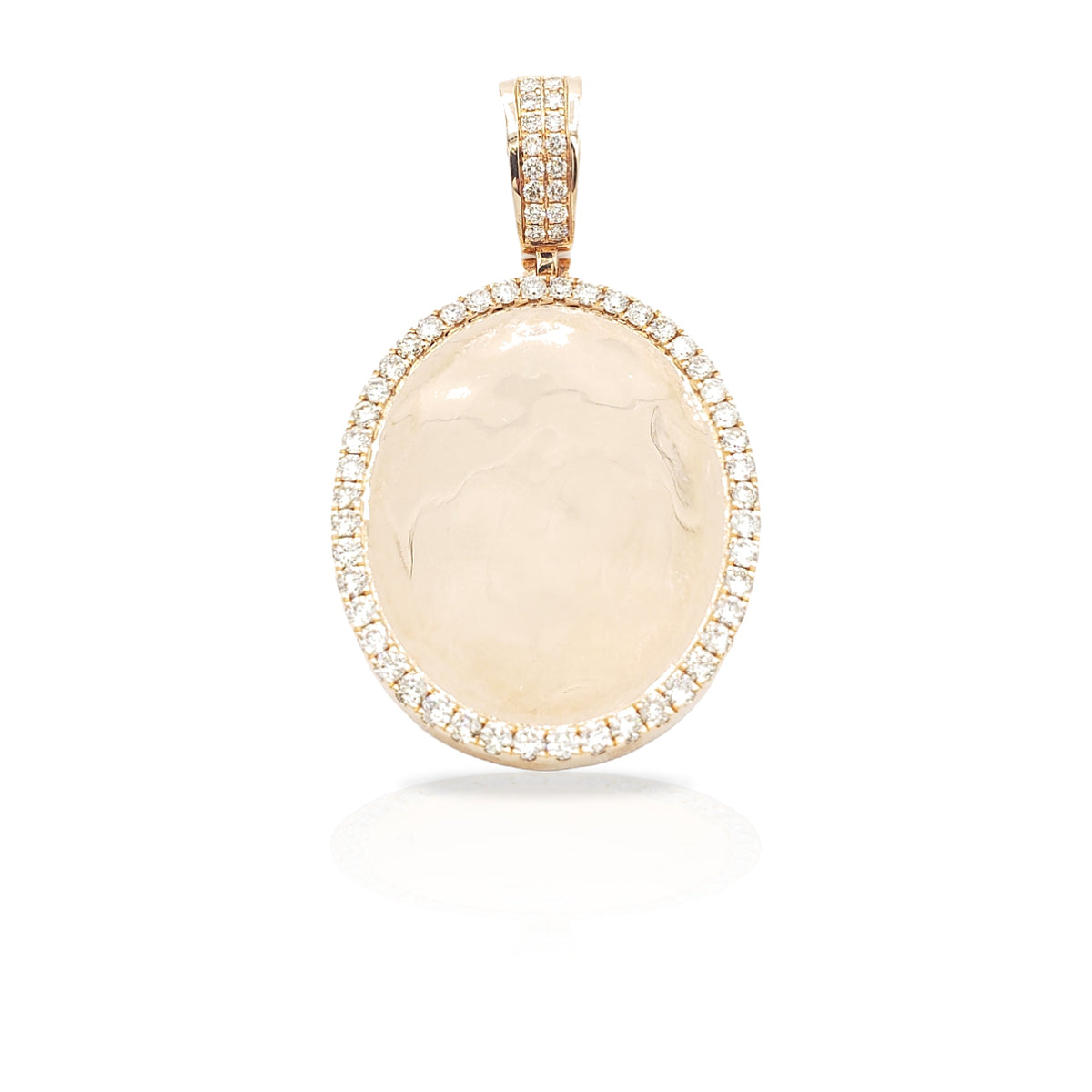 14K Oval Diamond Picture Pendant With 2.01 Carats Of Diamonds