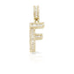 14K Gold Baguette Diamond Letter Pendants