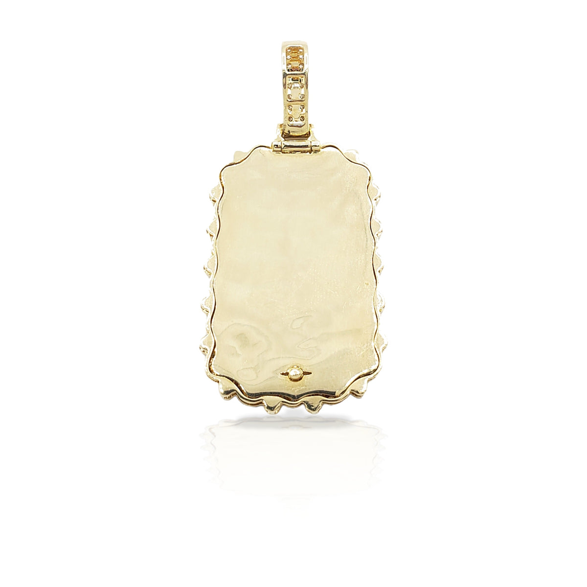 14K Rectangle Diamond Picture Pendant With 3.22 Carats Of Diamonds