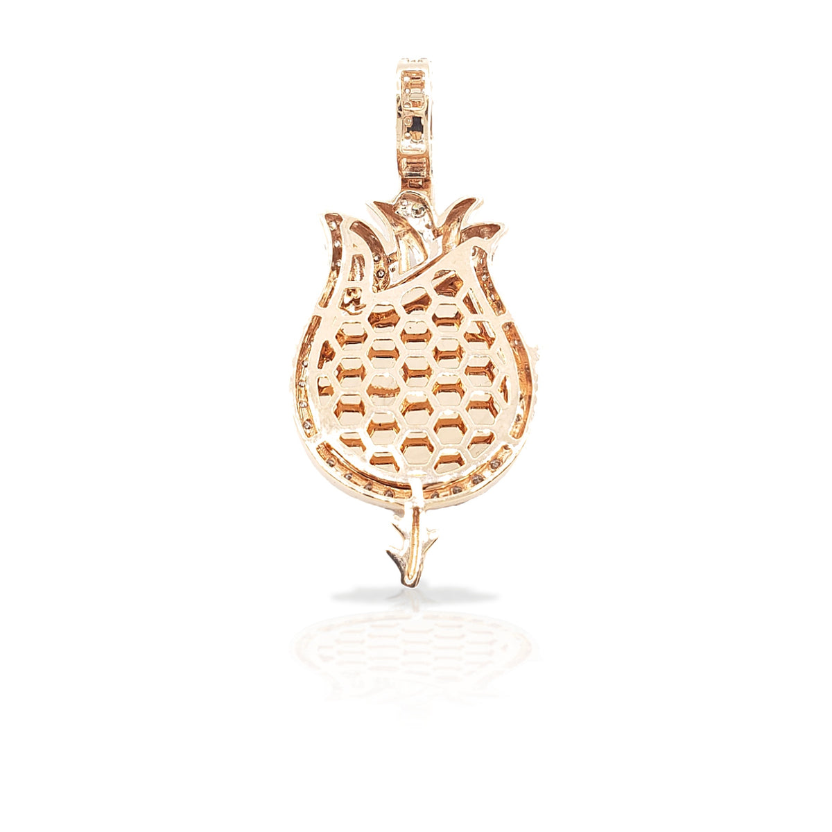 14K Flame Diamond Picture Pendant With 1.95 Carats Of Diamonds