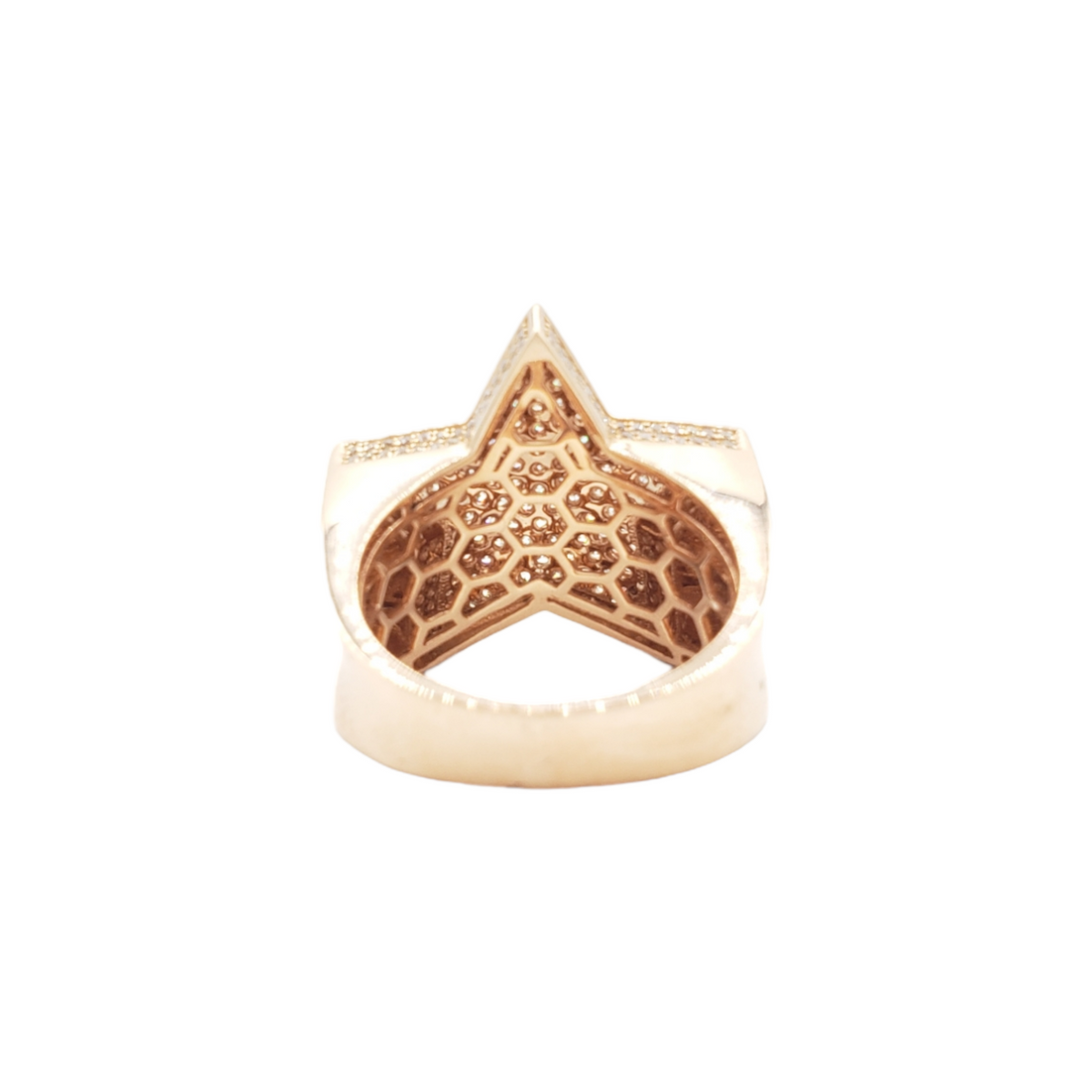 14K Gold Star Natural Diamond Ring for Men – 2.03 CTW