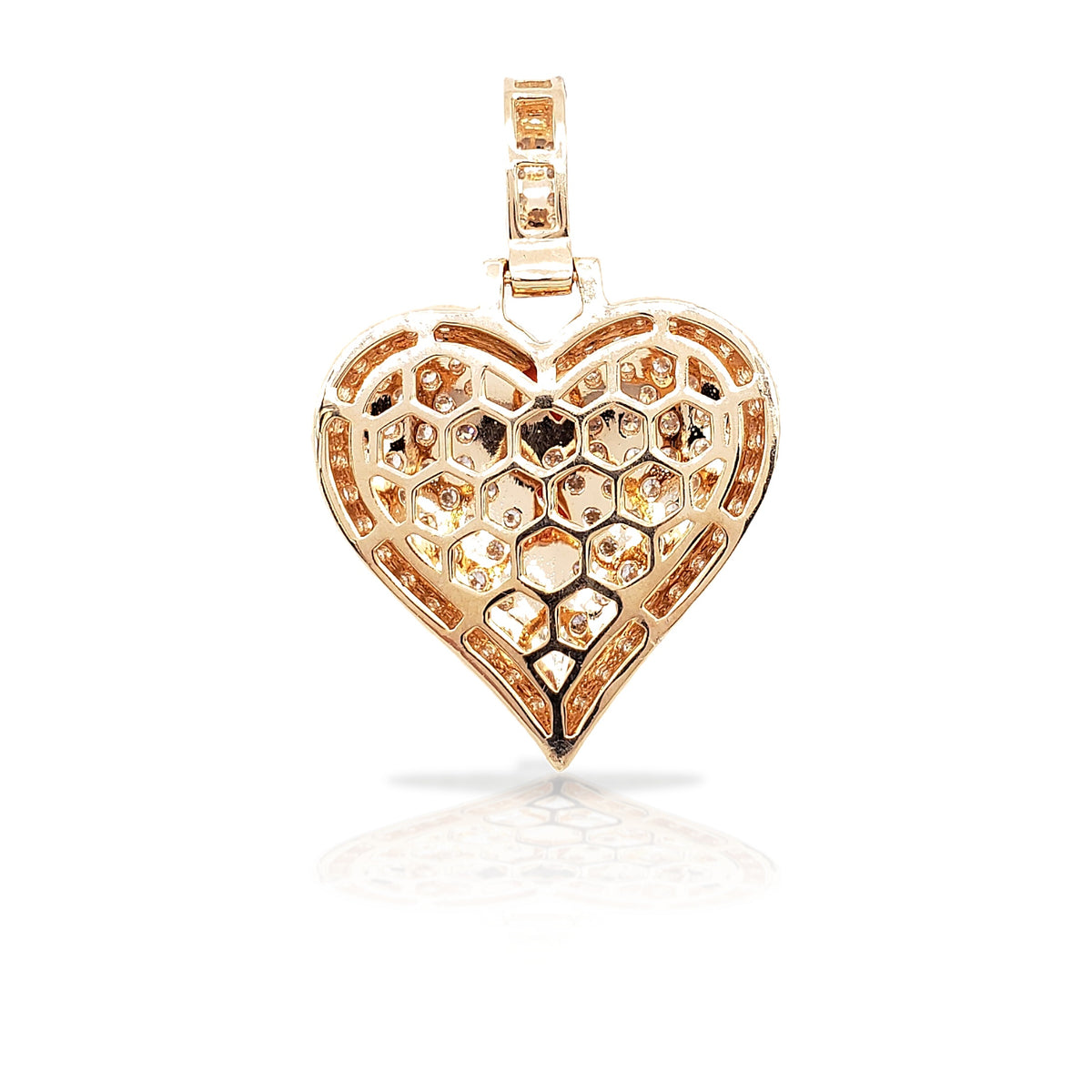 14K Diamond Broken Heart With 2.64 Carats Of Diamonds