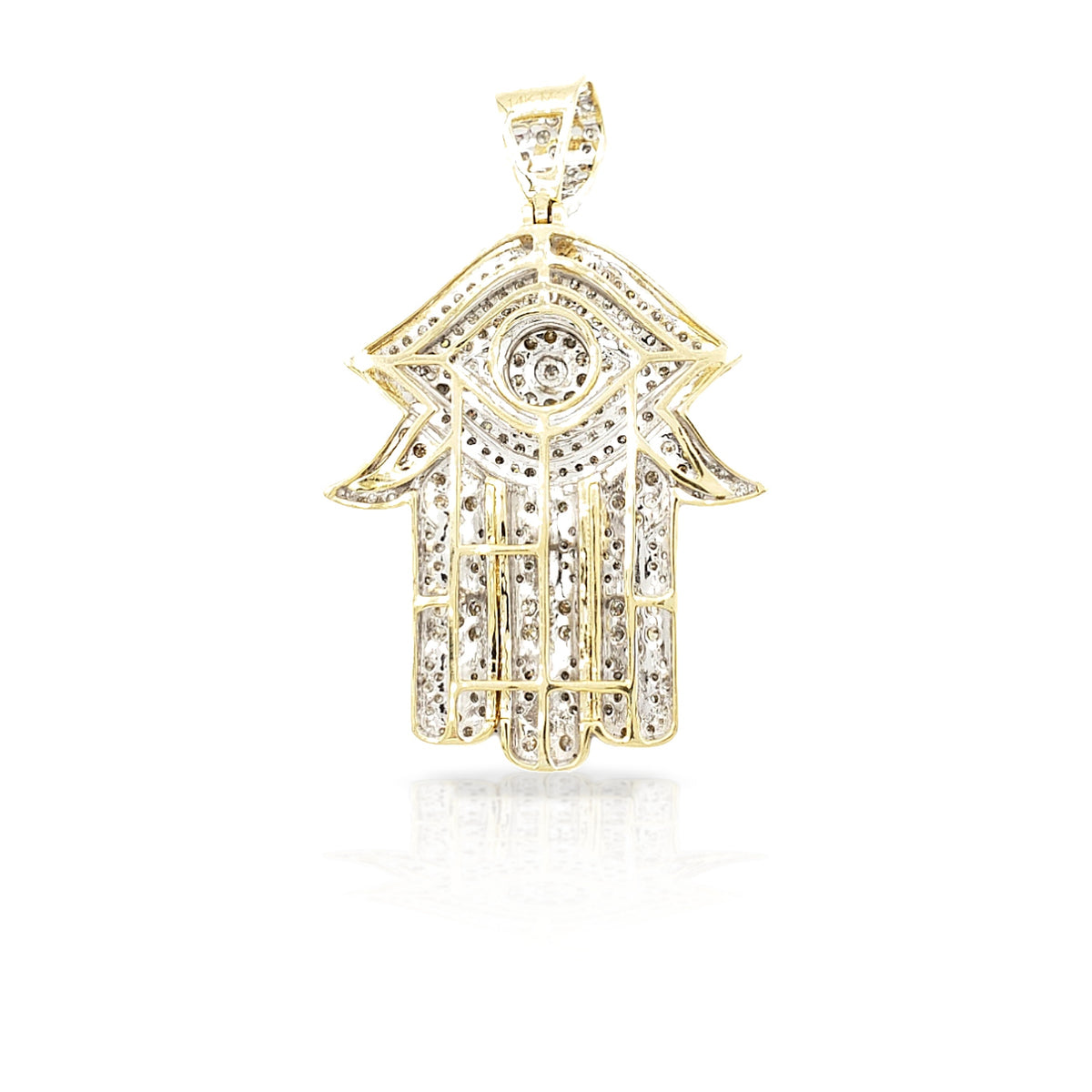 14K Diamond Hamsa With 2.30 Carats Of Diamonds