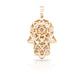 14K Baguette Diamond Hamsa With 3.05 Carats Of Diamonds