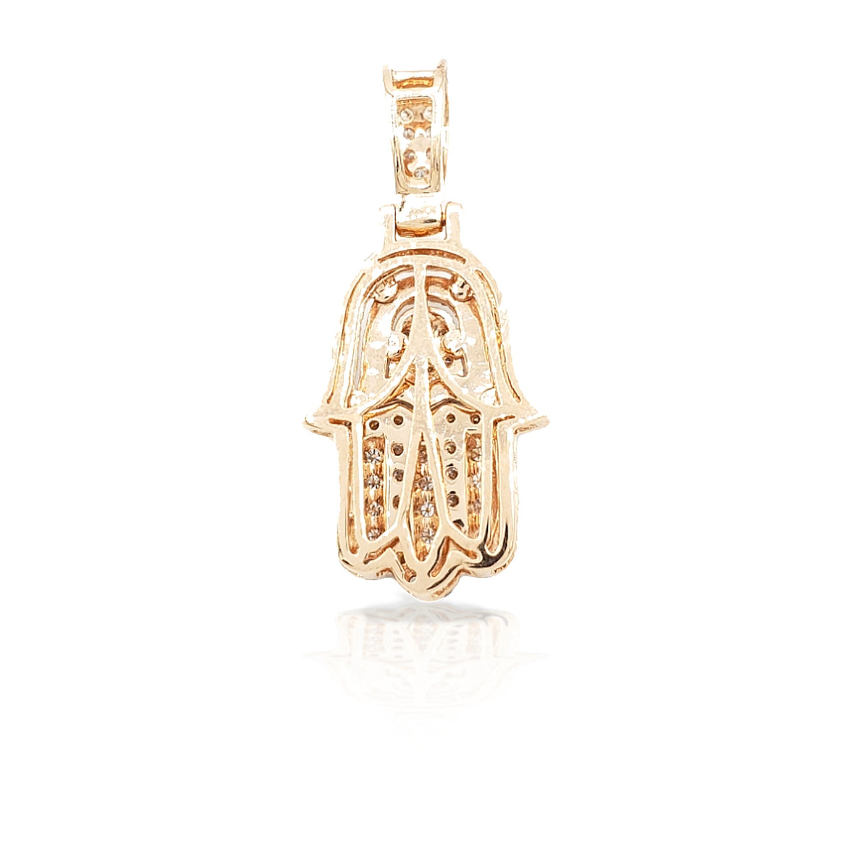 14K 3D Diamond Hamsa With 1.25 Carats Of Diamonds