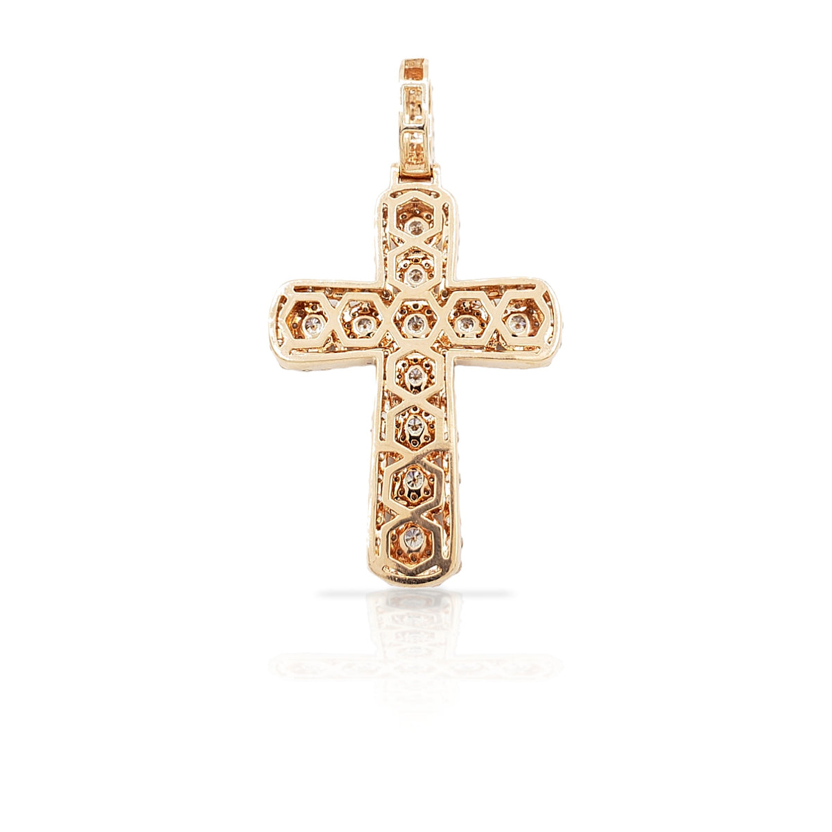 14K Diamond Cross With 2.90 Carats Of Diamonds
