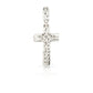 2.0 14K Two Row Diamond Cross With 1.34 Carats Of Diamonds