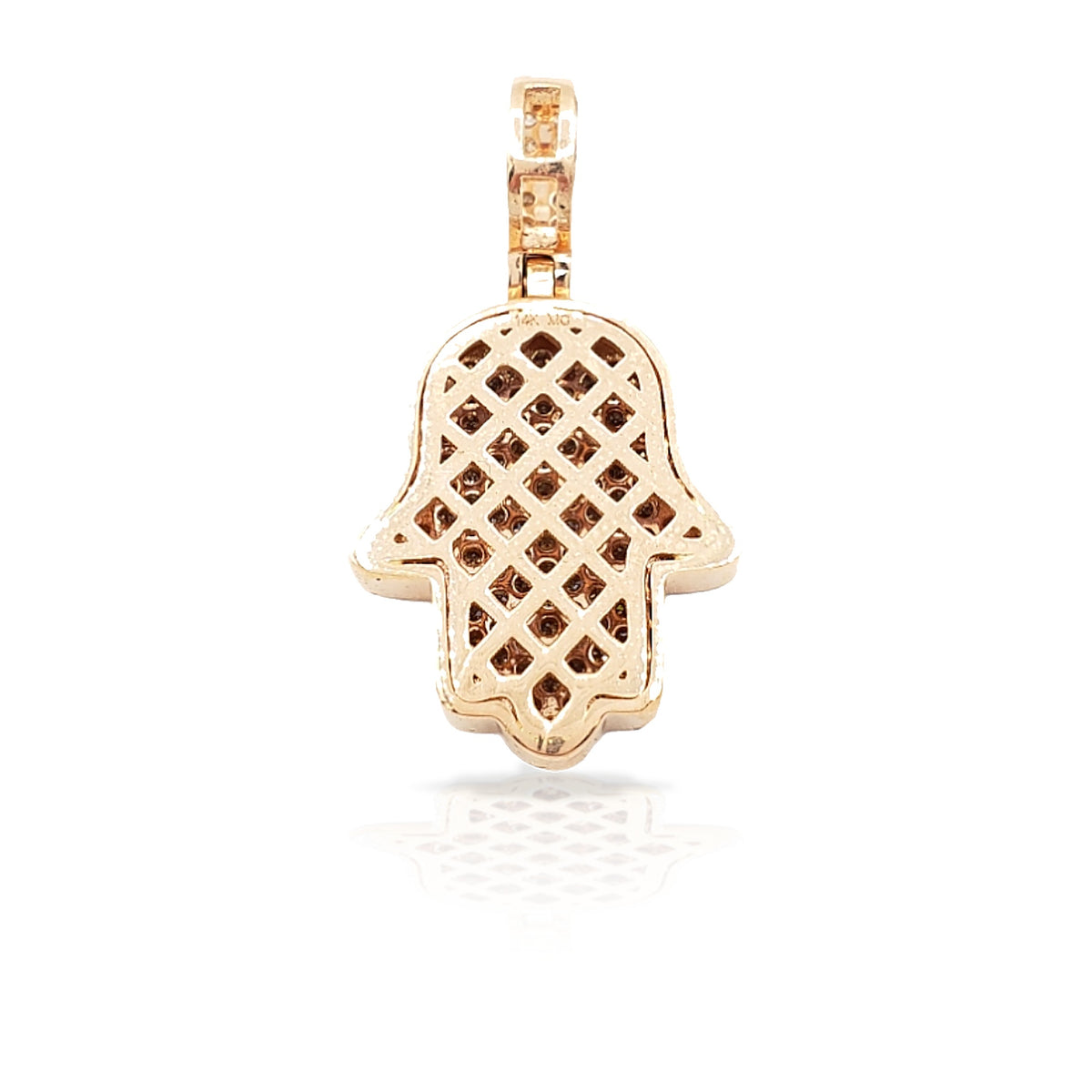14K Diamond Hamsa With 1.03 Carats Of Diamonds
