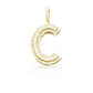 14K Gold Diamond Initial Pendant