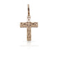 2.0 14K Two Row Diamond Cross With 1.10 Carats Of Diamonds