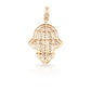 14K Baguette Diamond Hamsa With 4.57 Carats Of Diamonds