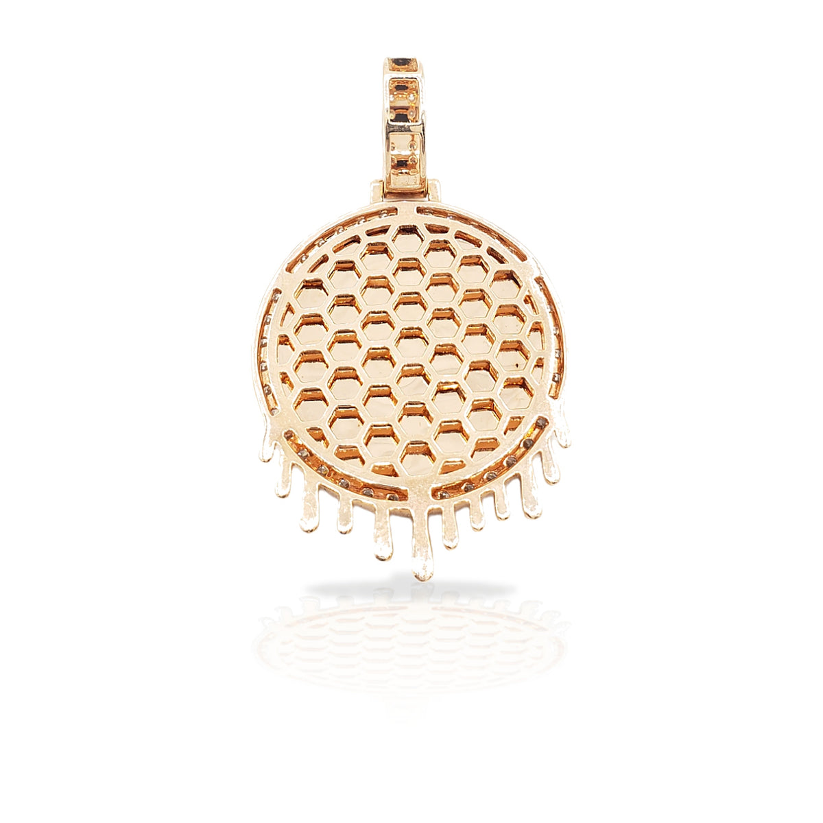 14K Drip Diamond Picture Pendant With 2.50 Carats Of Diamonds