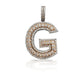 14K Diamond Initial Pendant