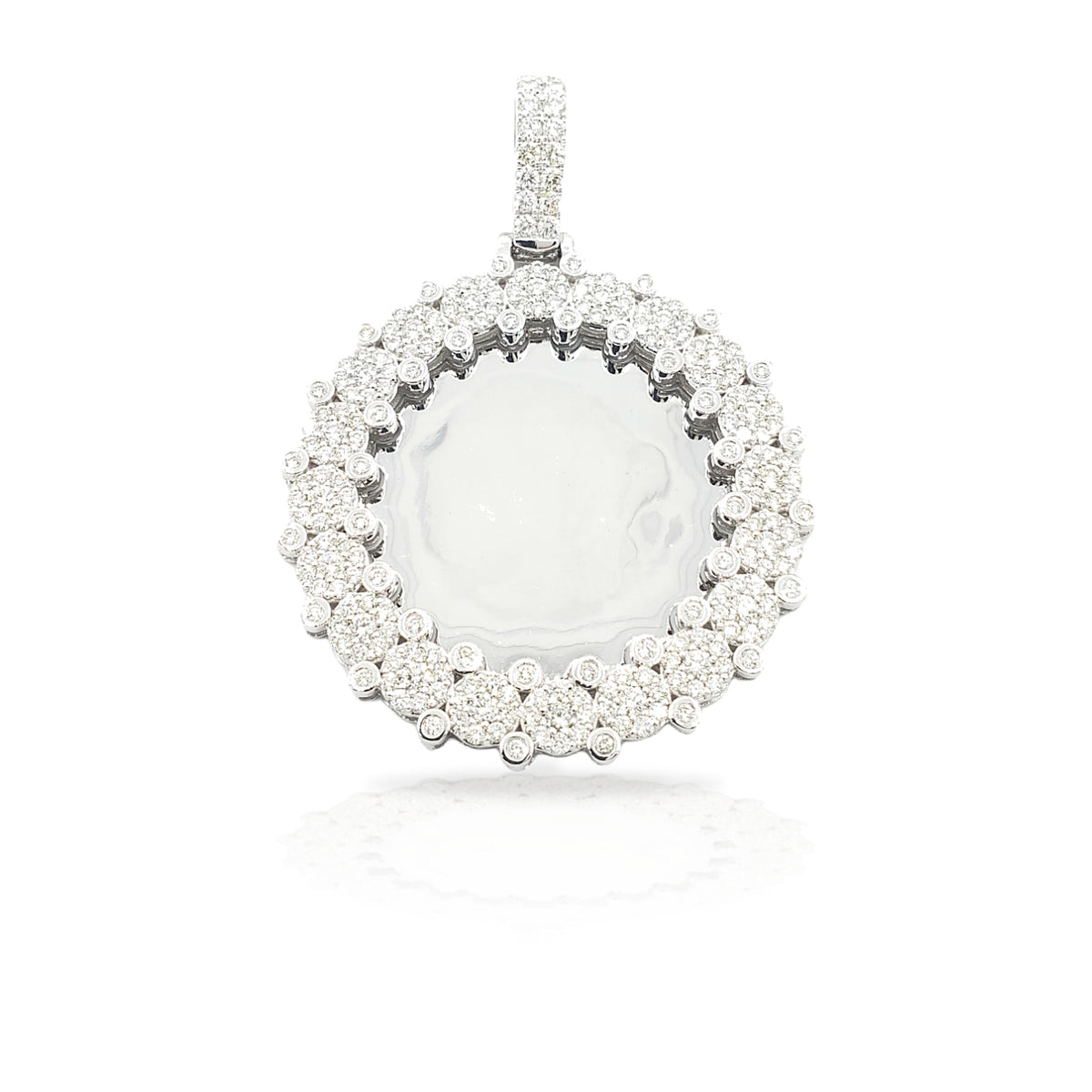 14K Diamond Picture Pendant With 3.40 Carats Of Diamonds