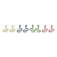 Tiny Snake CZ Stud Earrings - 10K Yellow Gold