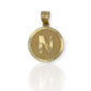 Initial Pendant Charm Diamond Cut - 10K Yellow Gold