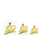 100 Number Pendant with Polished Script - 10K Yellow Gold