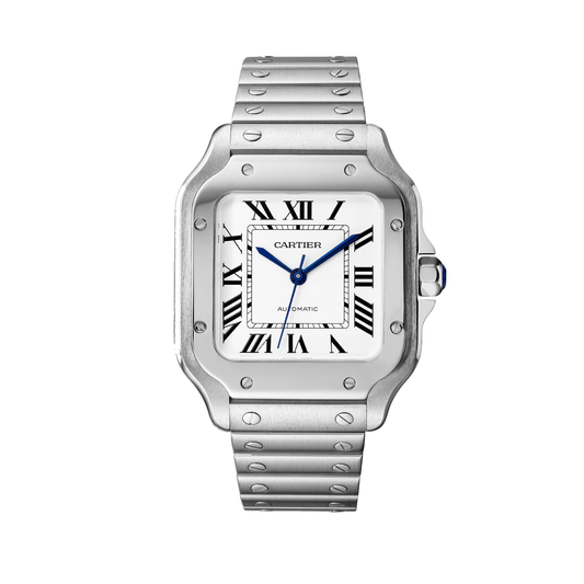 Cartier Santos de Cartier WSSA0029 - Medium model Steel, Silvered opaline Dial, Steel bracelet