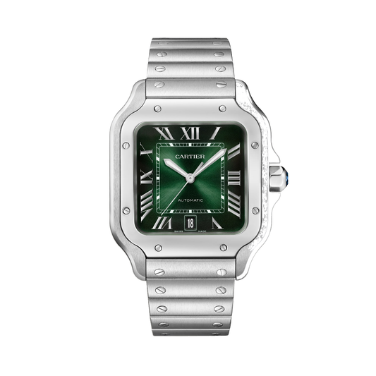 Cartier Santos de Cartier WSSA0062 - Large Steel, Graduated green Dial, Steel bracelet