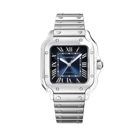 Cartier Santos de Cartier WSSA0063 - Medium Steel, Graduated blue Dial, Steel bracelet