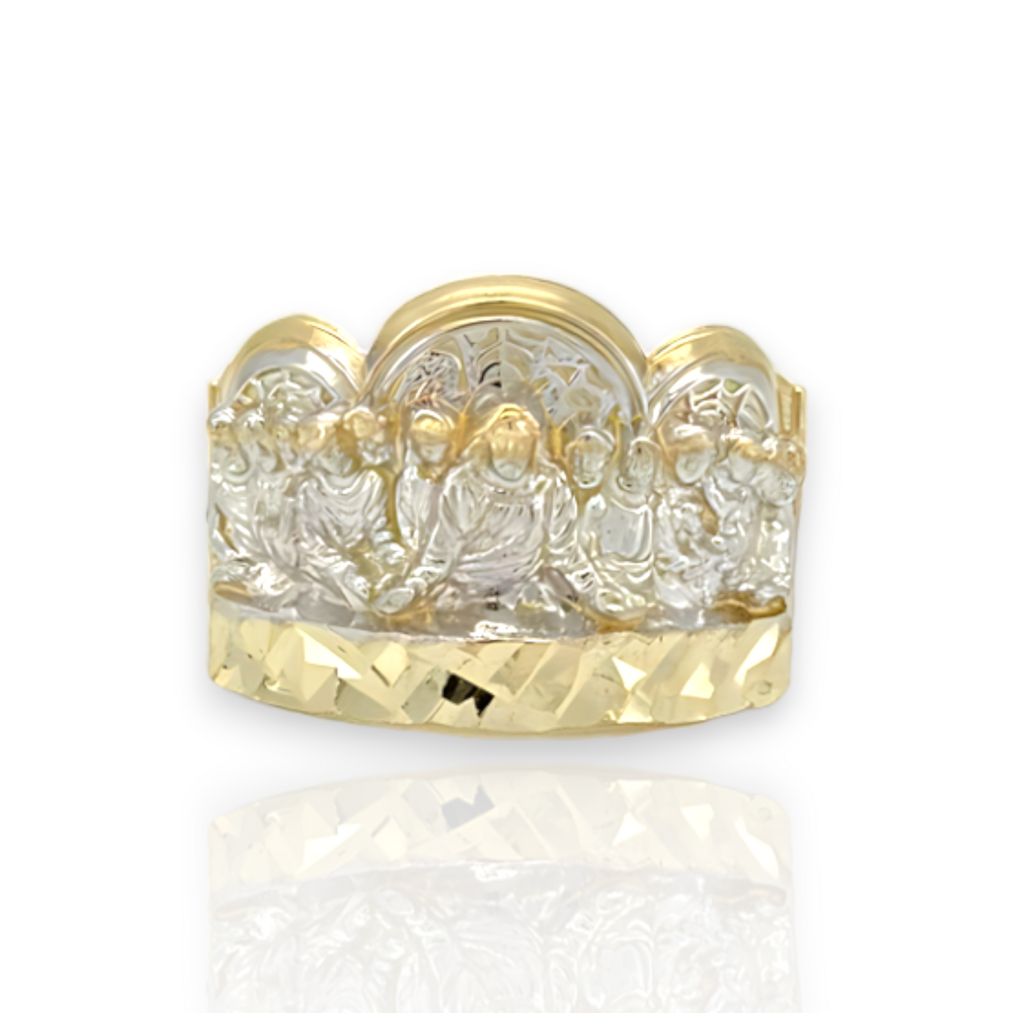 Last Supper Two Tone Ring  - 10K Yellow Gold
