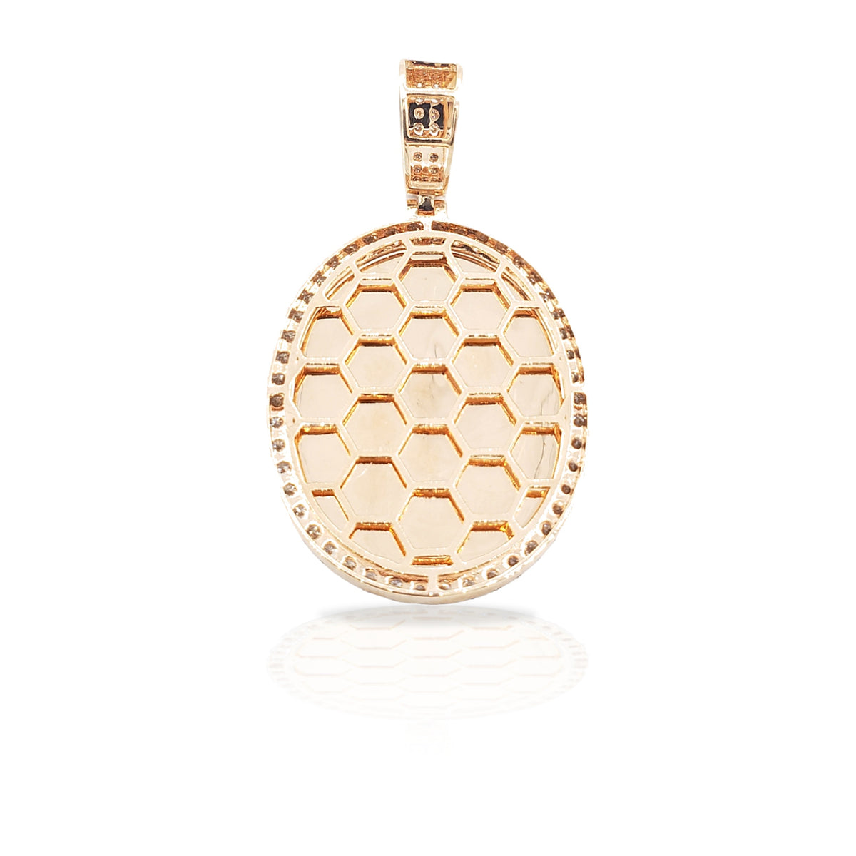 14K Oval Diamond Picture Pendant With 2.01 Carats Of Diamonds