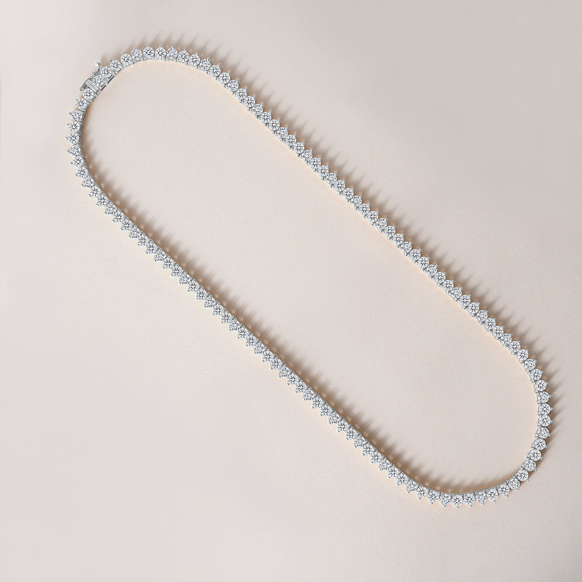 14K 3 Prong Tennis Necklace