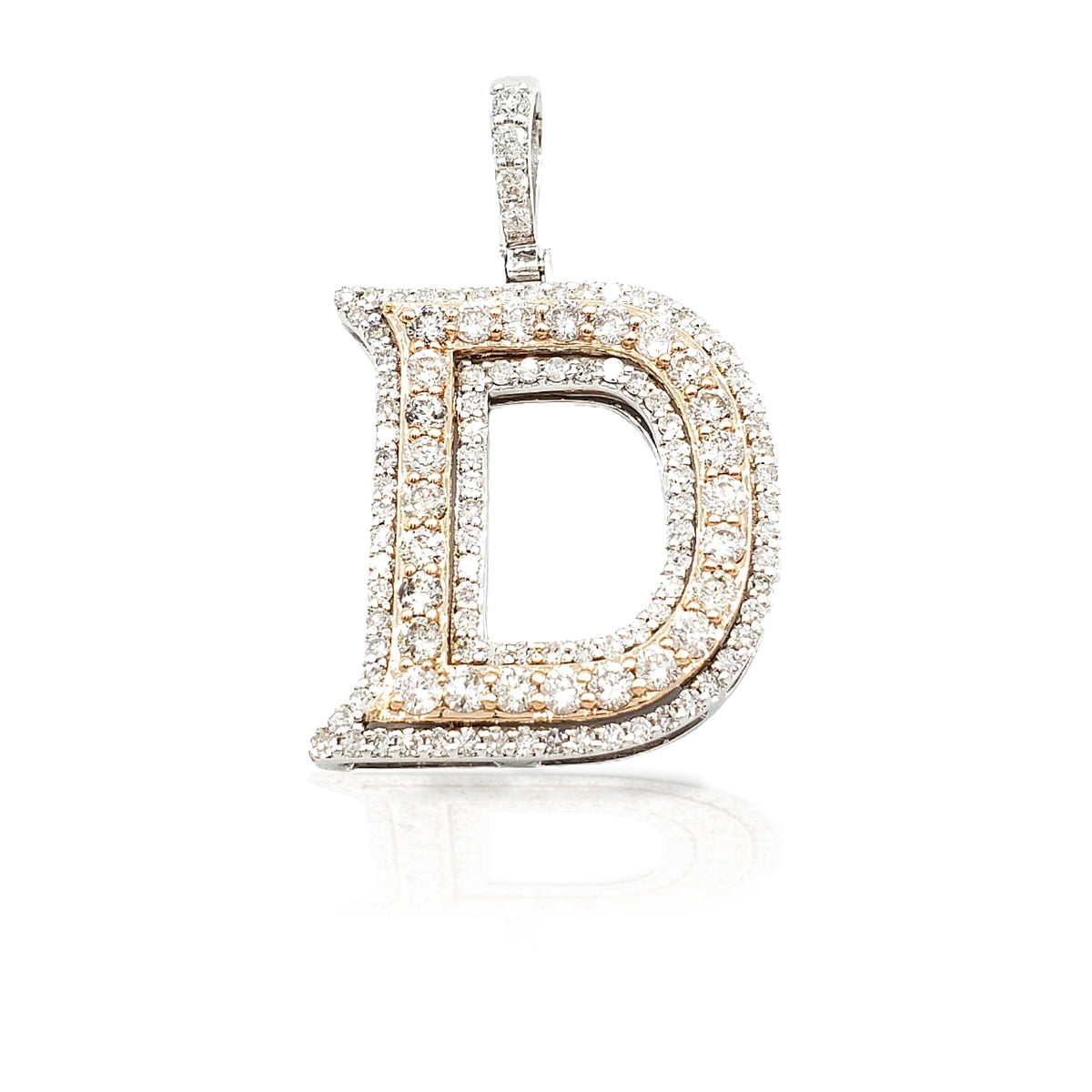 14K Gold Diamond Initial Pendant