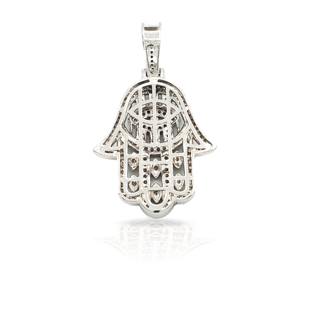 14K Diamond Hamsa With 0.76 Carats Of Diamonds
