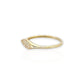 Leaf Ring CZ - 10K Yellow Gold