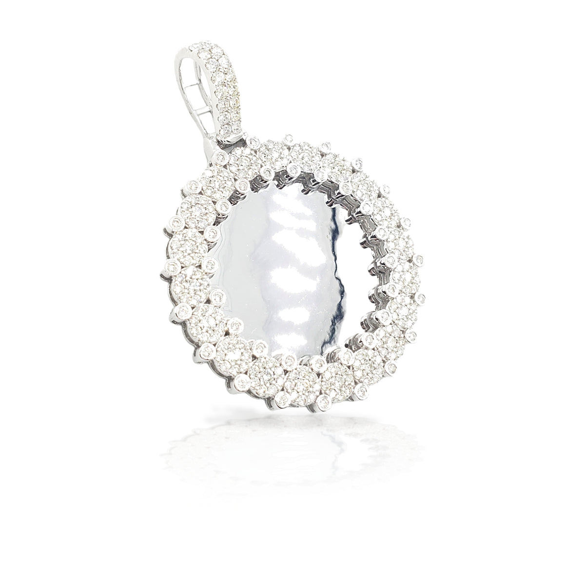 14K Diamond Picture Pendant With 3.40 Carats Of Diamonds
