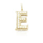 14K Gold Diamond Initial Pendant