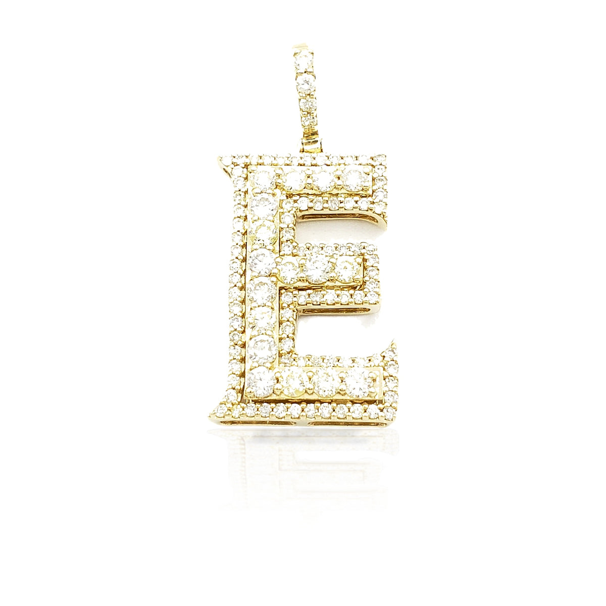 14K Gold Diamond Initial Pendant