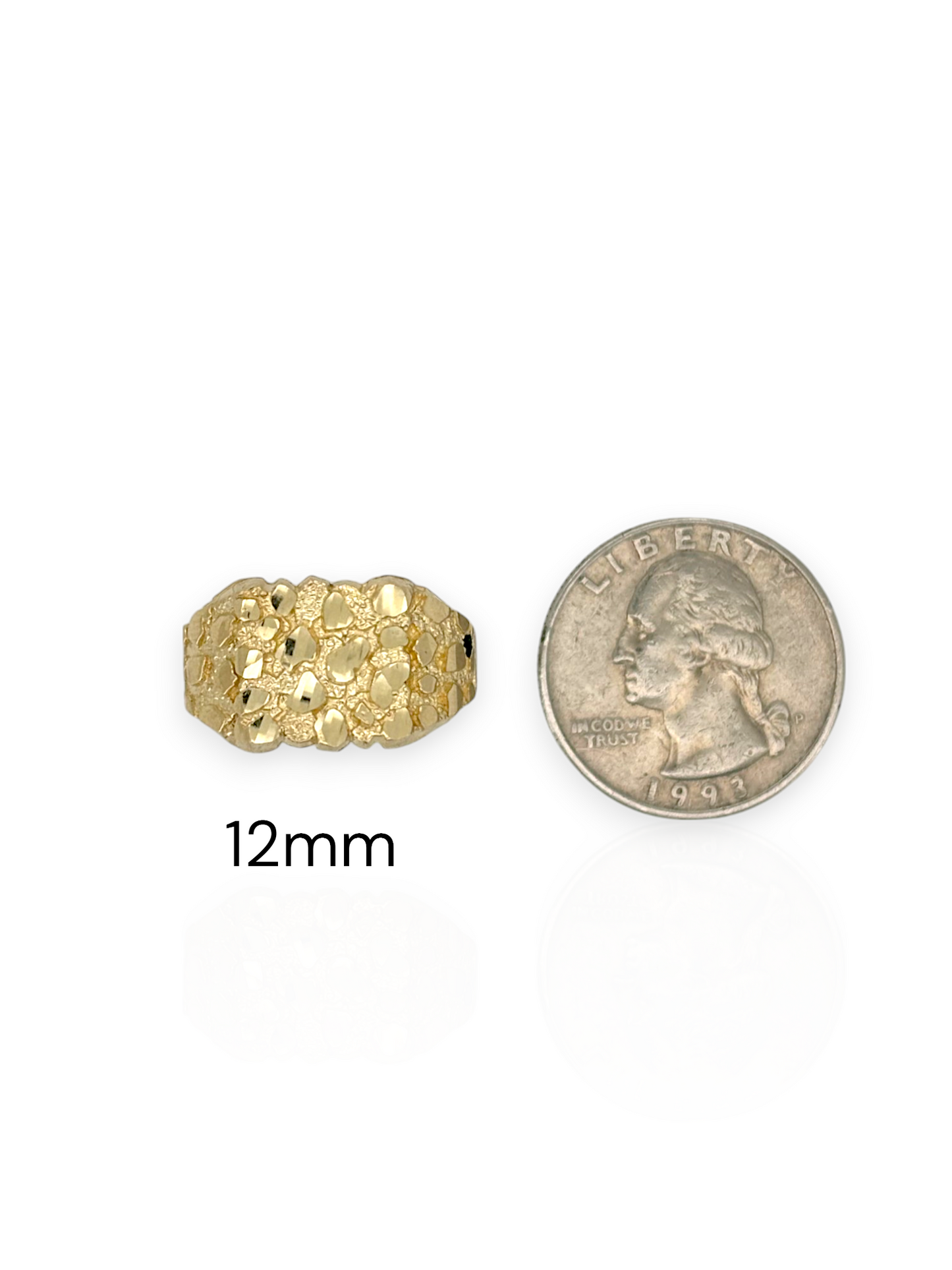 Nugget Square Ring - 10K Yellow Gold