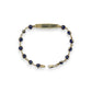 Evil Eye Custom Name Dark Blue Bracelet - 14K Yellow Gold