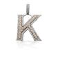 14K Diamond Initial Pendant