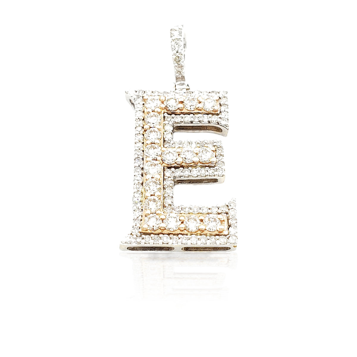14K Gold Diamond Initial Pendant
