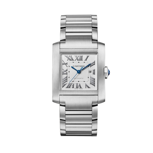 Cartier Tank Française WSTA0067 - Large model Steel, Silvered Dial, Steel bracelet
