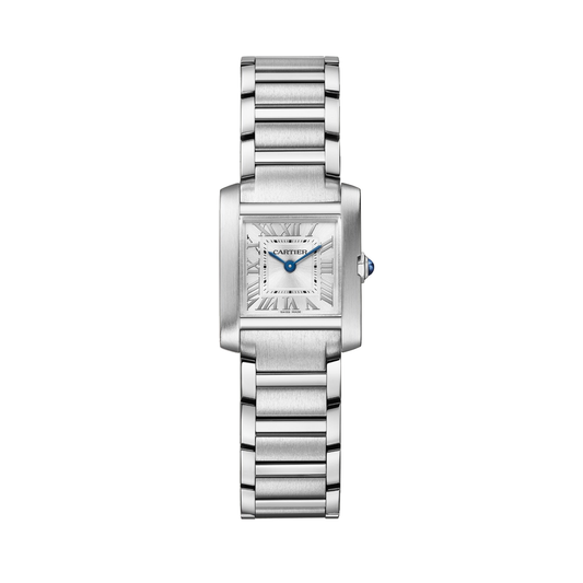 Cartier Tank Française WSTA0129 - Small model Steel, Silvered sunray Dial, Steel bracelet