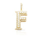 14K Gold Diamond Initial Pendant