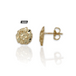 Round Nugget Stud Earrings - 10K Yellow Gold