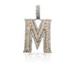 14K Diamond Initial Pendant
