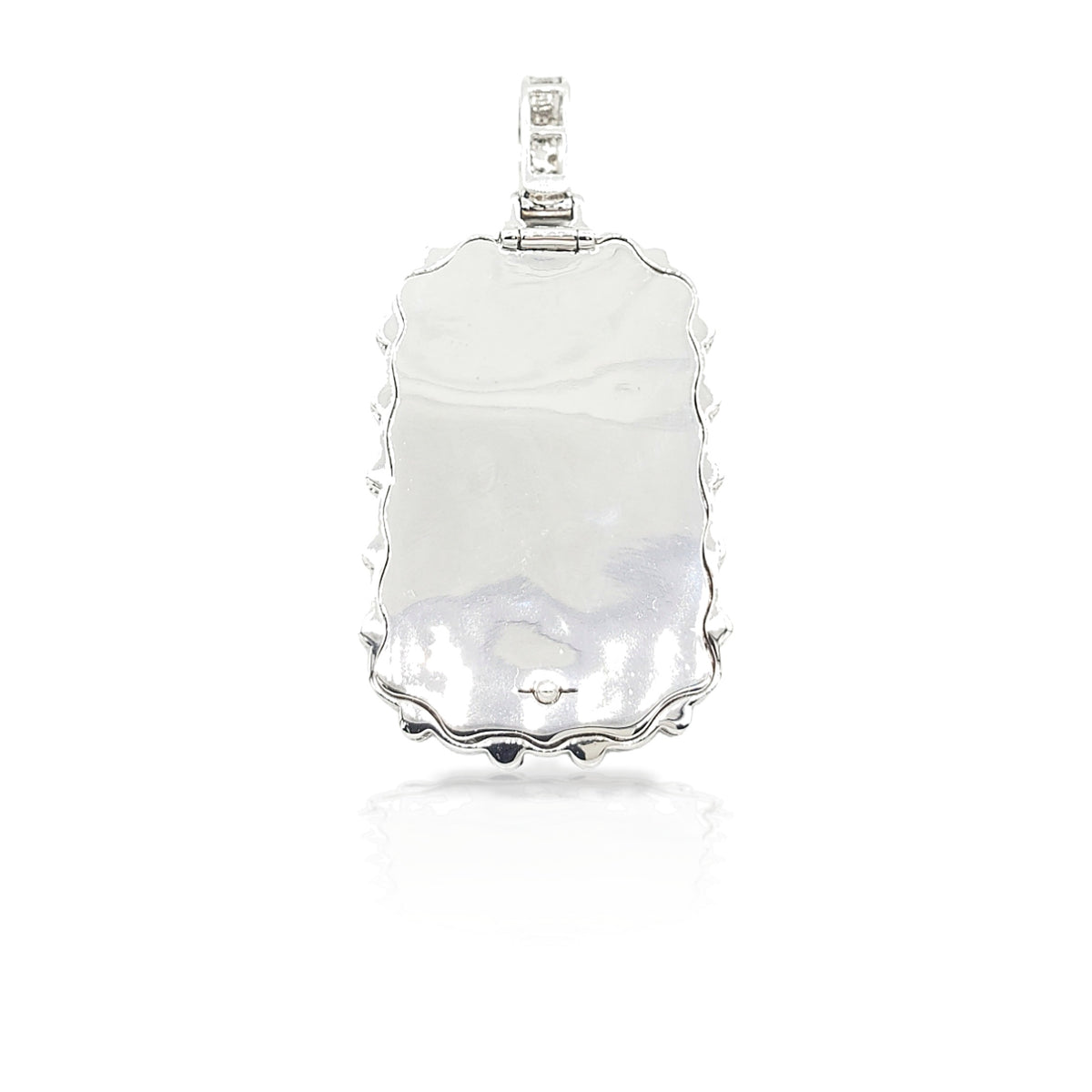 14K Rectangle Diamond Picture Pendant With 3.22 Carats Of Diamonds